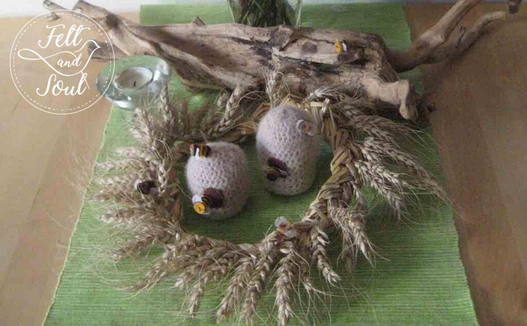 Felt and Soul gyapjúfilc figura és augusztusi évszakasztal